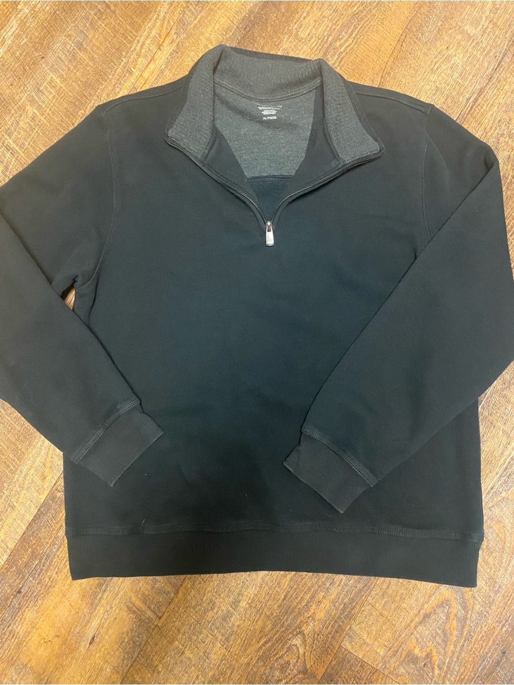 Arrow Men’s XL Black Quarter-Zip Pullover Sweatshirt Casual Business Fall